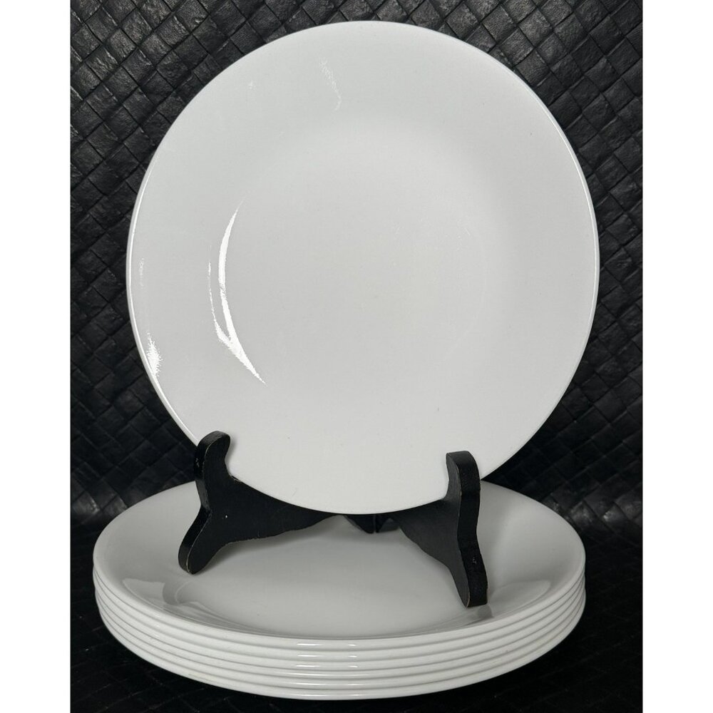 Corelle Winter Frost Bread Plates 7 Solid White Discontinued 1995-2015 EUC